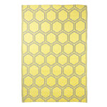 Honeycomb Pattern Rectangular Garden Carpet, Reversible