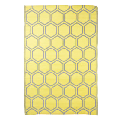 Honeycomb Pattern Rectangular Garden Carpet, Reversible