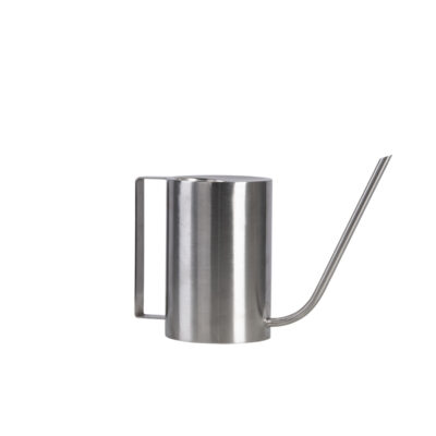 Modern Style Cylinder Watering Can, Stainless Steel