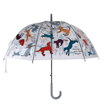 Cats and Dogs Transparent Umbrella