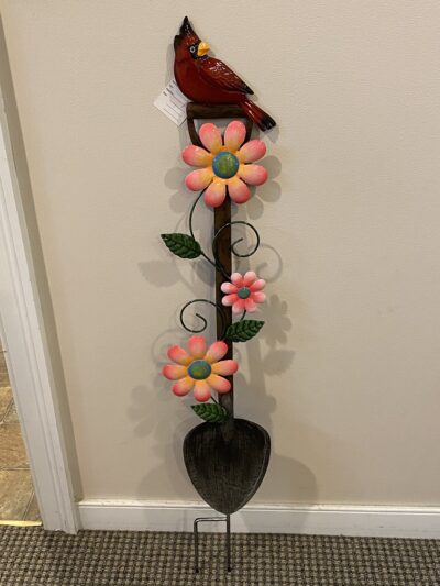 Cardinal & Flower Shovel Stake