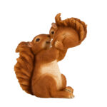 Mama and Baby Squirrel, Resin