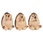 Hear/See/Speak No Evil Hedgehogs, Resin, 3 Asst. Styles