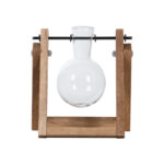Single Vase Cutting Stand, Wood/Glass