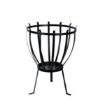 Semi-Ellipse Fire Basket, Black, Metal