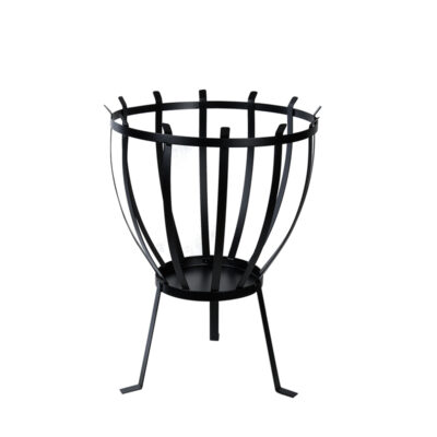 Semi-Ellipse Fire Basket, Black, Metal