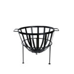 Semi-Sphere Fire Basket, Black, Metal