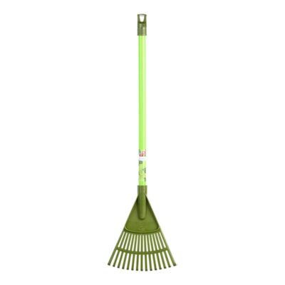 Children's Garden Rake, Plastic, Dark Green