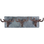 Deer Hook, Cast Iron, Antique Brown