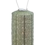 Cylinder Fan Lantern, Light Green