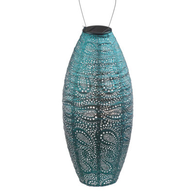 Long Oval Paisley Lantern, Sea Blue
