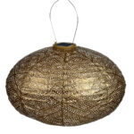Oval Ikat Lantern, Gold