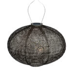 Oval Paisley Lantern, Taupe