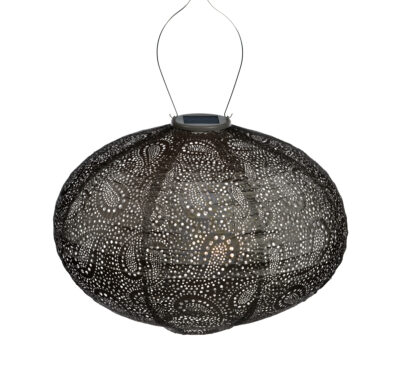 Oval Paisley Lantern, Taupe