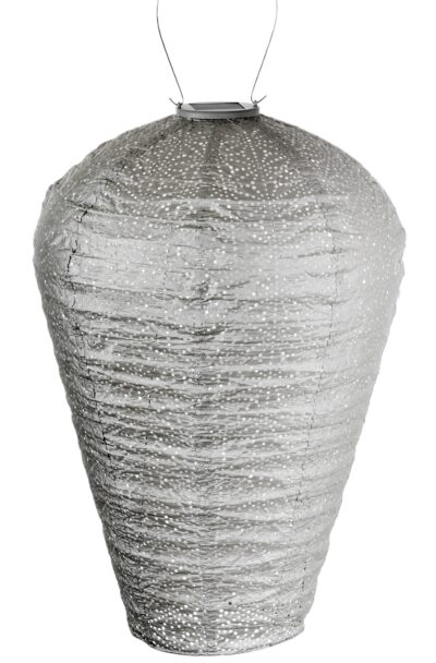 Balloon Sashiko Lantern, Light Taupe