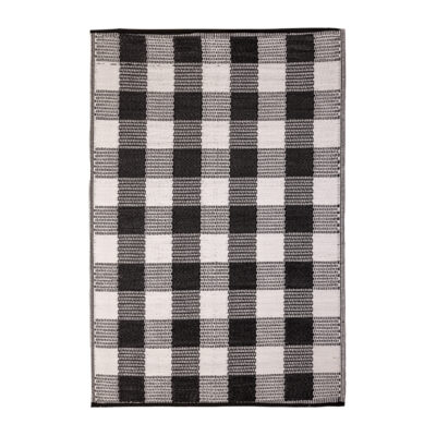 Black and White Checkered Garden Carpet