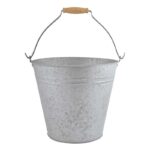 Old Zinc Bucket w/Handle, 9.5 L - Large