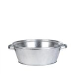 Old Zinc Round Tub, 11.4 L - Medium