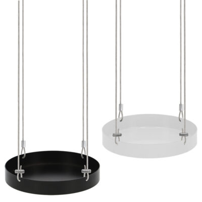 Round Hanging Tray, Metal, 2 Asst. Colors - Small