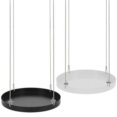 Round Hanging Tray, Metal, 2 Asst. Colors - Large