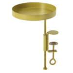 Round Clamp Tray, Metal, Gold - Small