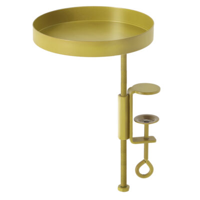 Round Clamp Tray, Metal, Gold - Small
