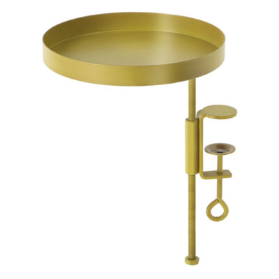 Round Clamp Tray, Metal, Gold - Medium