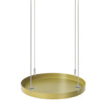Round Hanging Tray, Metal, Gold - Large