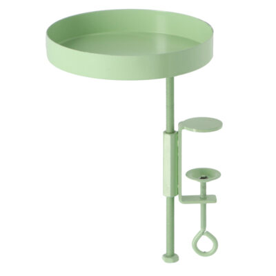 Round Clamp Tray, Metal, Green - Small