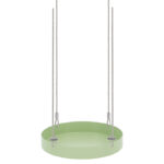 Round Hanging Tray, Metal, Green - Small