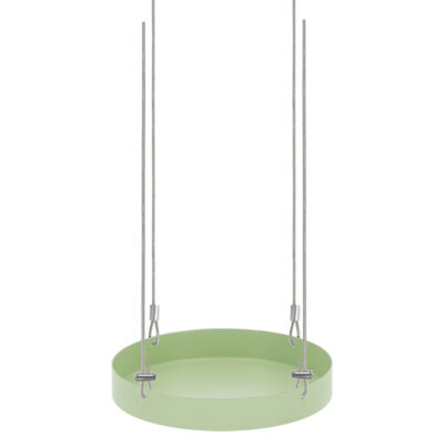 Round Hanging Tray, Metal, Green - Small