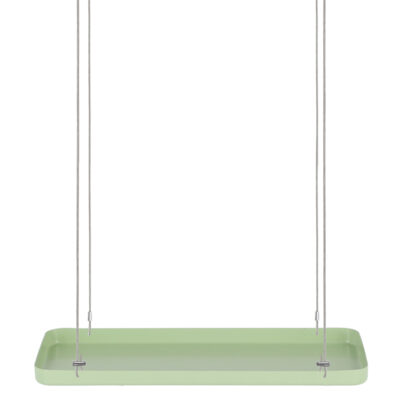Rectangular Hanging Tray, Metal, Green - Small