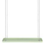 Rectangular Hanging Tray, Metal, Green - Large