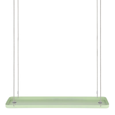 Rectangular Hanging Tray, Metal, Green - Large