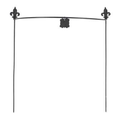 Half Round Plant Support, Black - Large