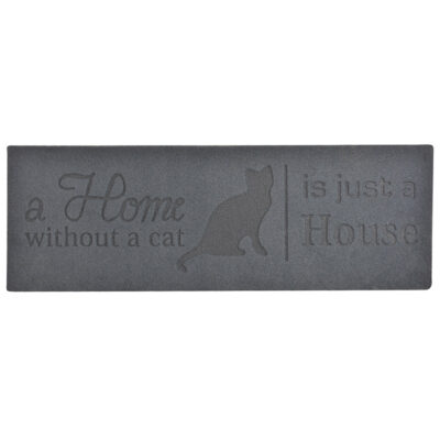 Cat "A Home Without a Cat" Long Doormat, Recycled PVC