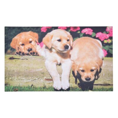 Puppies Doormat, Recycled Rubber