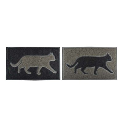 Cat Doormat, PVC, Black/Gray, 2 Asst. Colors