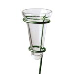 Rain Gauge w/Garden Stake, Metal, Green
