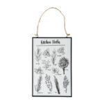 "Kitchen Herbs" Glass Hanger