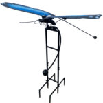 Metal Butterfly Rocker, Blue, Large