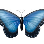 Metal Butterfly Rocker, Blue, Large - Image 3