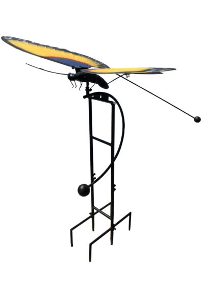Metal Butterfly Rocker, Yellow, Large