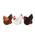 Fence Chickens, Resin, 3 Asst. Styles