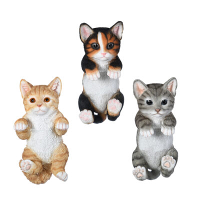 Fence Hanger Cats, Resin, 3 Asst. Styles