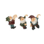 Pot Hanger Gnomes, Resin, 3 Asst. Styles