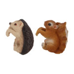 Pot Hanger Hedgehog & Squirrel, Resin, 2 Asst. Styles