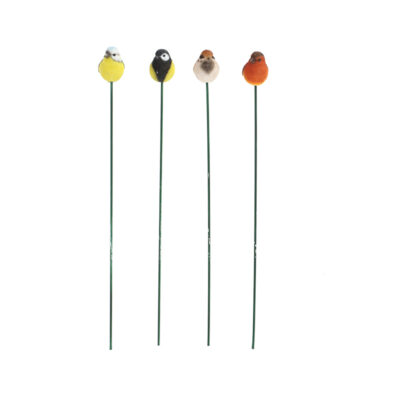 Bird on Pole, Resin, 4 Asst. Styles - Small