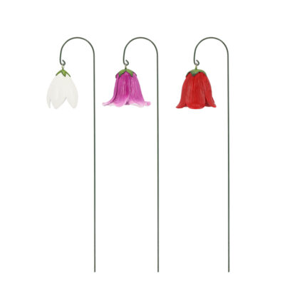Blossom on Pole, Resin, 3 Asst. Styles