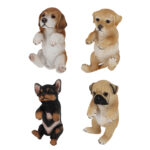 Fence Hanger Dogs, Resin, 4 Asst. Styles